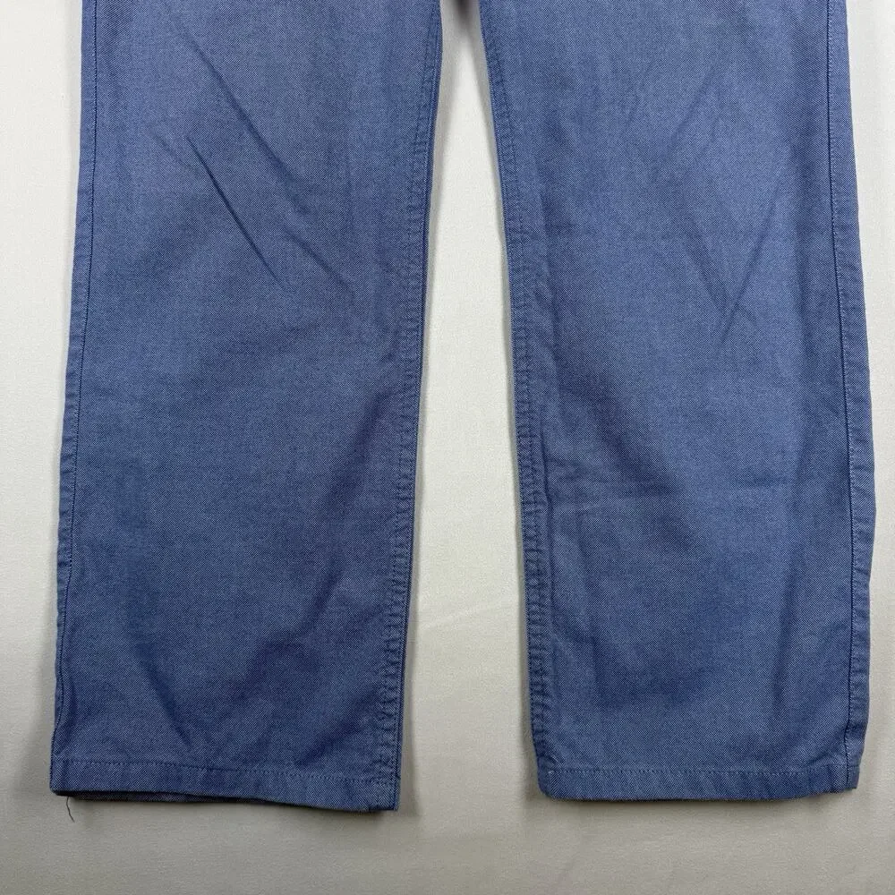 Bonobos Men's Blue Chino Pants 30x30 Stretch Flat Front Casual Straight Leg